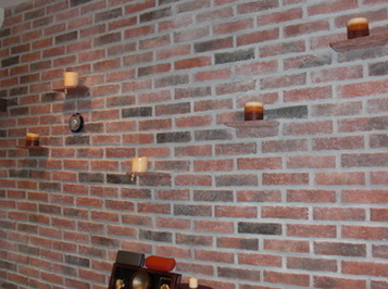Thin brick tile rustic wall